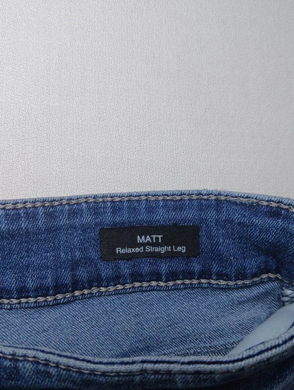 Mavi Mens Matt Relaxed Straight Leg Jeans 32X32 Medium Blue Wash Stretch Denim